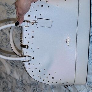 Coach Star-Studded Cream Satchel